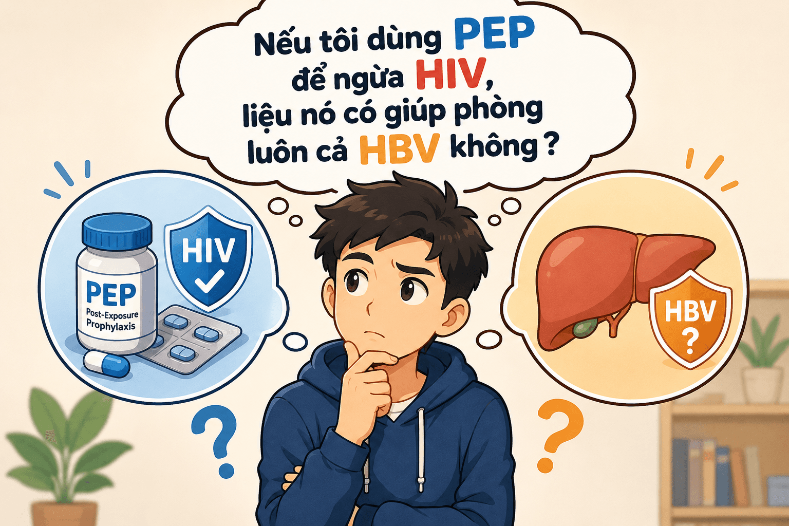 Nếu tôi dùng PEP để ngừa HIV , liệu nó có giúp phòng luôn cả HBV không ?